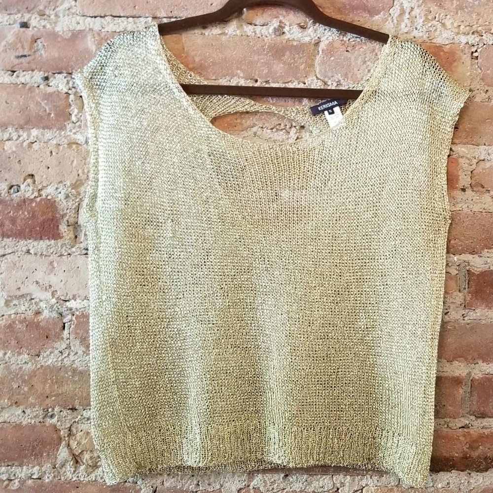 Kerisma Gold Crochet Vest